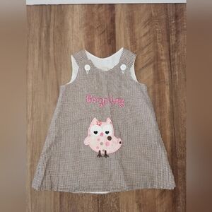 Girls dress monogrammed "Brynley"